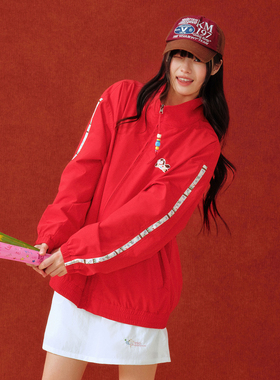 PSO Brand男装女装【马年限定款】可爱小马立领外套夹克红色上衣