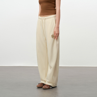 微弹宽松针织直筒卫裤 女装 男款 阔腿休闲长裤 PSO 情侣装 Brand男装