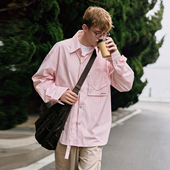 Brand 可拆卸领带条纹衬衫 云旗同款 PSO 男装 女装 外套长袖 衬衣