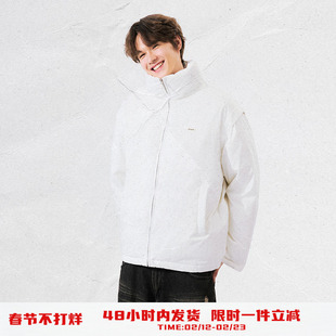 PSO Brand男装女装【90绒】基础款白色立领羽绒服外套防寒面包服