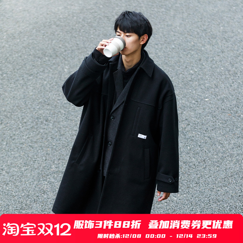 冬季保暖毛呢大衣中长款