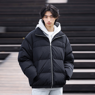 情侣装 Brand刺绣LOGO肌理感黑色棉服外套男冬季 PSO 棉衣 4.4折