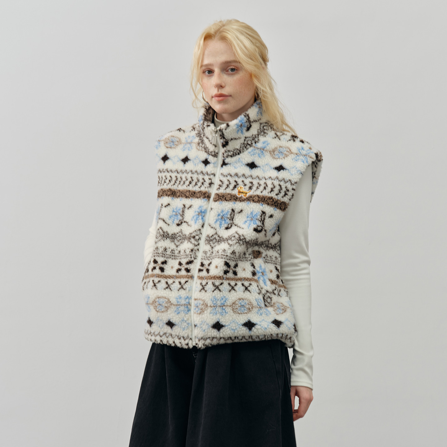 PSO Brand女装摇粒绒民族风可爱小狗立领毛绒马甲女款背心外套,男装,常规马甲,淘宝优惠券,粉丝福利购,淘宝优惠卷