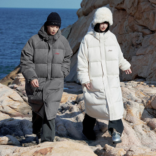 PSO Brand男装女装90绒长款羽绒服女款冬季保暖厚外套情侣装潮牌