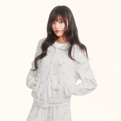PSO Brand女装奶芙小熊少女风连帽开衫卫衣女款休闲宽松长袖外套