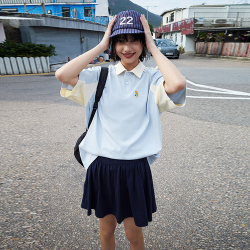 PSO Brand男装女装凉感速干索罗娜针织运动小狗撞色短袖POLO衫