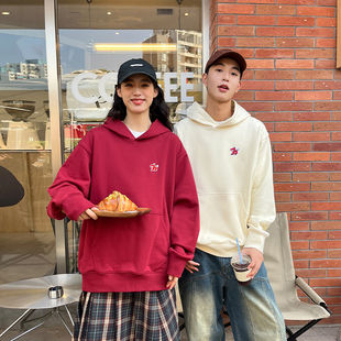 毛巾底可爱祥龙红色连帽卫衣情侣帽衫 PSO 女装 男装 春秋外套 Brand