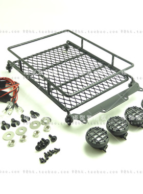 1/10攀爬车行李架 D90 RC4WD Axial SCX10 90046 车顶架带车灯