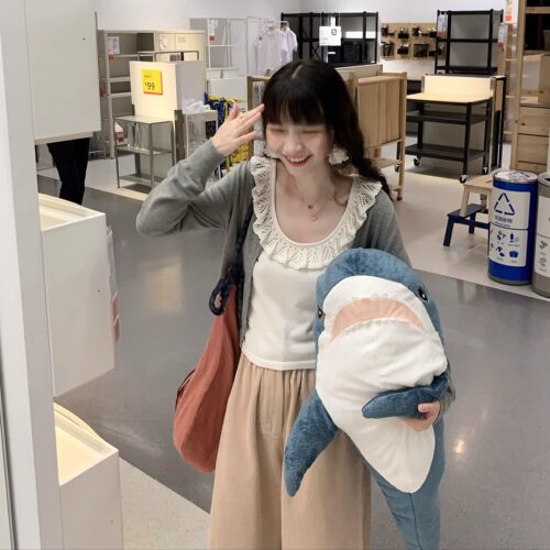 krismerryland秋冬两色全棉慵懒韩系长袖毛衣开衫