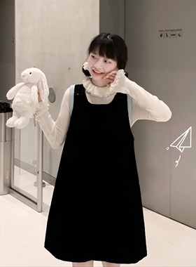 2024秋冬叠穿好物双层花边领羊绒针织半高领打底衫奶白色灰色