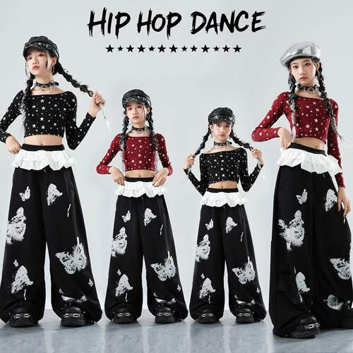 爵士舞女童服装儿童舞蹈jazz走秀潮服hiphop演出服女团甜酷表演服