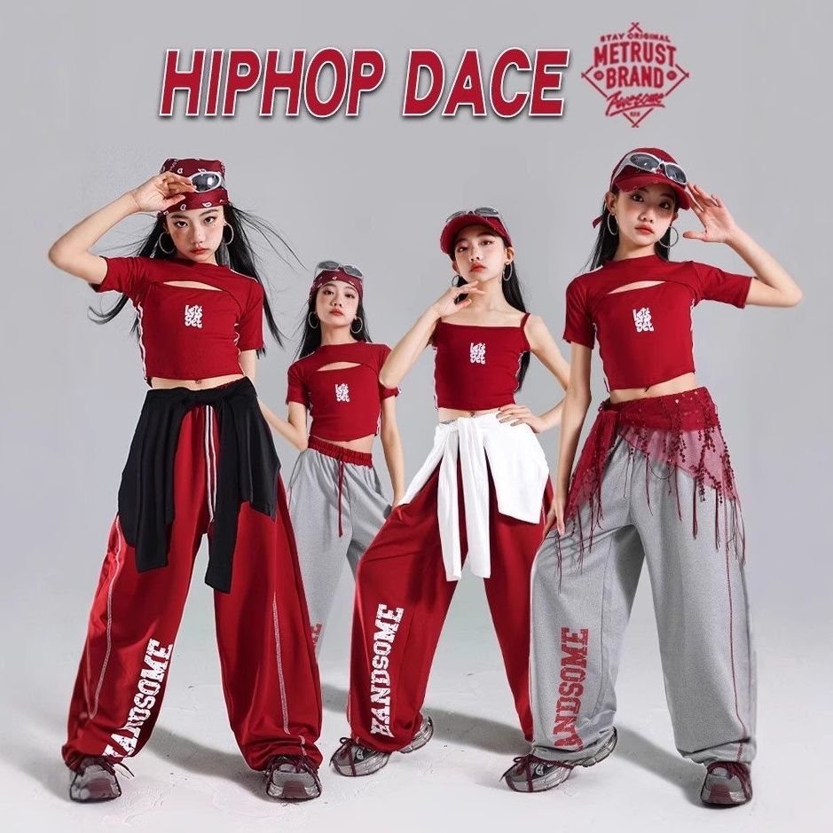 女童jazz爵士舞上衣背心演出服少