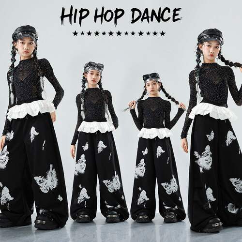 爵士舞服装女童潮酷时髦儿童走秀潮服套装少儿爵士演出服女团表演