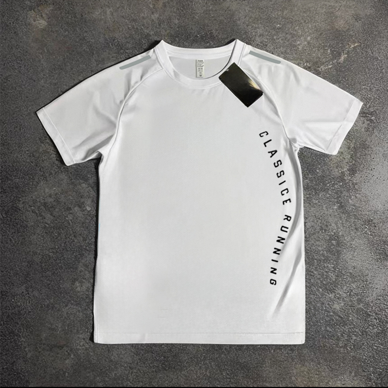 速干男t恤夏季冰丝白色羽毛球训练短袖网眼透气半袖跑步运动上衣