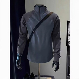 上衣户外登山速干T恤宽松体育 透气秋冬跑步训练长袖 运动男士 薄款