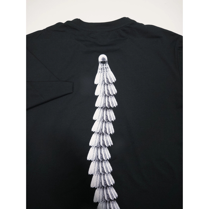 2025款羽球脊梁原创速干羽毛球T恤透气时尚薄款夏季休闲印花