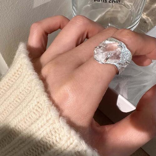 今饰有约女纯银简约戒指