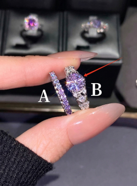 今饰有约老钱风紫罗兰戒指