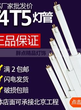 T4灯管长条家用镜前灯老式T5灯管荧光日光灯管三基色细卫生间灯管