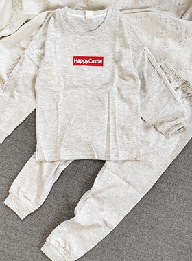 快乐城堡中大童衣服秋冬装套装内衣宝宝纯棉睡衣打底衣秋衣秋裤