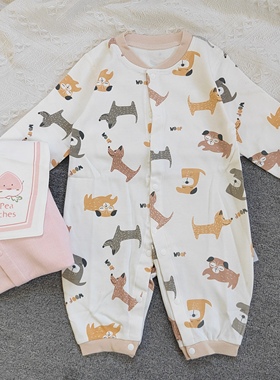 圆梦宝婴儿连体衣春秋宝宝爬服新生儿衣服初生儿连体衣睡衣袋秋款