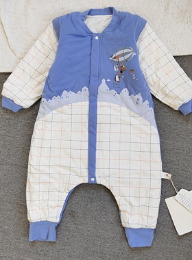 婴幼儿分腿睡袋春秋款夹棉儿童冬季防踢被男女宝宝防着凉婴儿睡袋