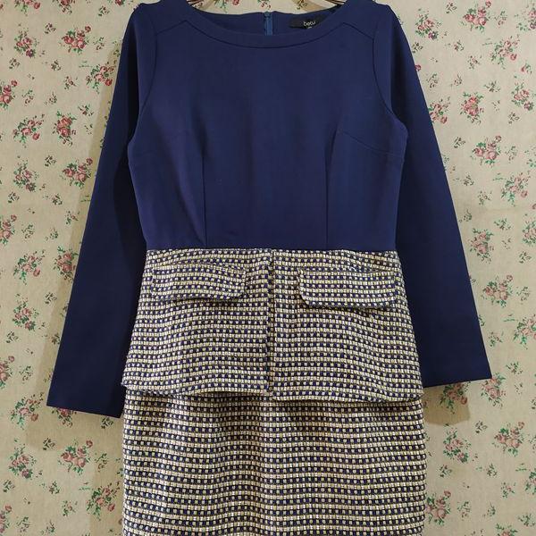 特价清正品捡漏专柜 高级感法式收腰长袖连衣裙加厚冬裙千鸟格B18