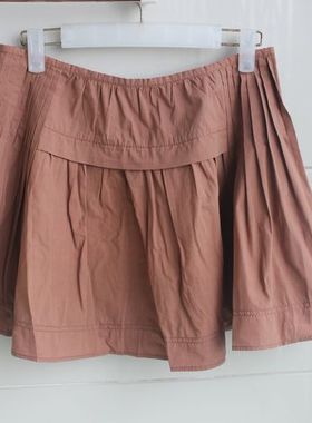 自然元素专柜正品 2018夏季 百塔咖啡色四分裙ASS22款