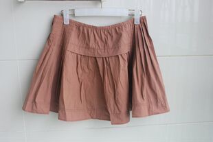 百塔咖啡色四分裙ASS22款 2018夏季 素专柜正品 自然元