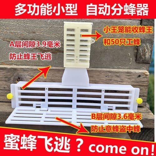 中蜂防逃框多功能蜜蜂箱巢门塑料隔王板蜂王防跑片防盗器养蜂工具