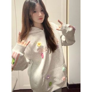 休闲肥腿裤 时尚 女裤 高腰大码 卫衣外套潮牌潮流 卫衣2025秋冬新款