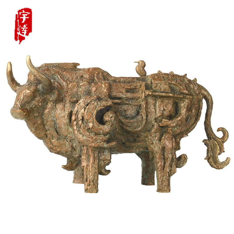宇达青铜摆件 韩美林作品《四季牛》限量99件 艺术摆件