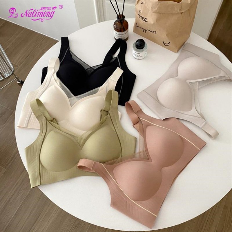 进口调整型软提拉果冻条内衣收副乳薄杯贴身不跑杯女性文胸纯欲风