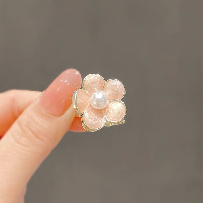 进口小香风花瓣发夹少女小抓夹前额刘海发抓网红小号发卡鲨鱼夹头