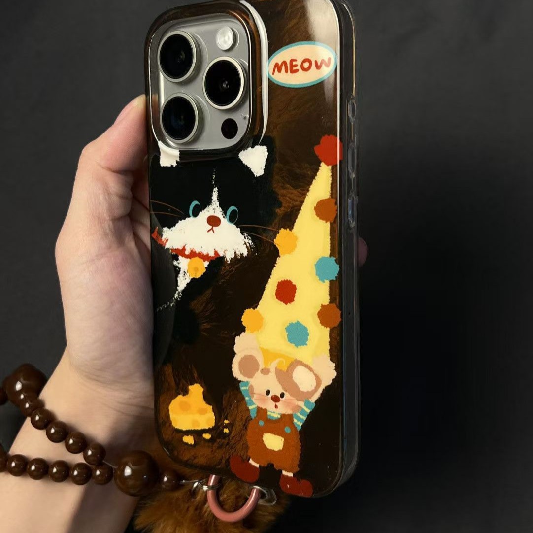 雪糕筒老鼠适用iPhone16promax手机壳11适用苹果14动漫iPhoneXR/