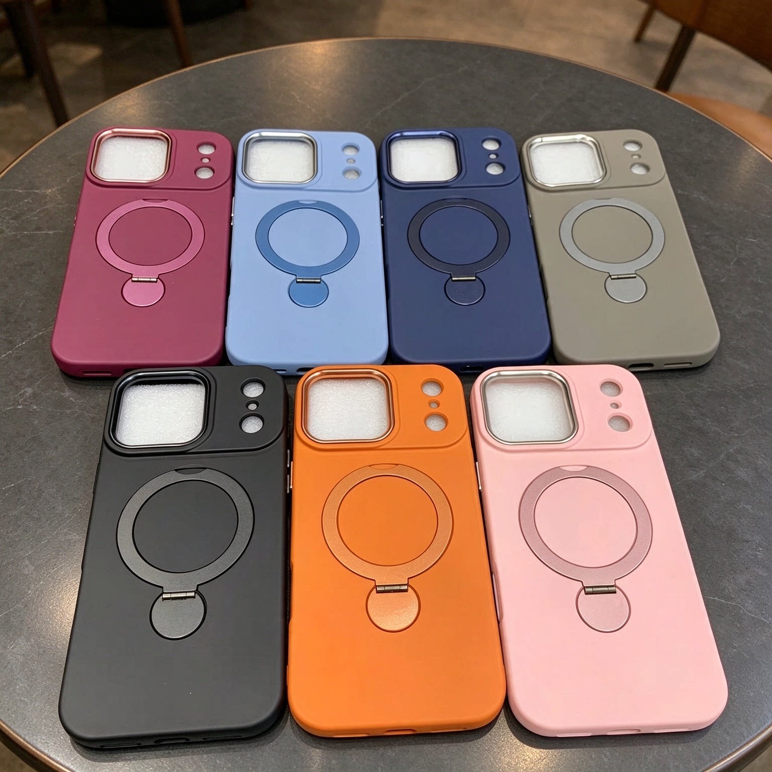 旋转360度定点支架苹果18 pro max手机壳批发 适用iPhone 15 11 1