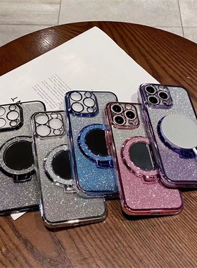 镜子磁吸支架适用VIVO Y300 S16 Y3 Y72S Y200 S19 S18Y76S Y52S S20 Y78 PRO 手机壳批发 透明保护新款全包