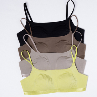 和美如感无痕抹胸女夏季超薄裸感兔耳朵杯显小内衣防走光裹胸内搭