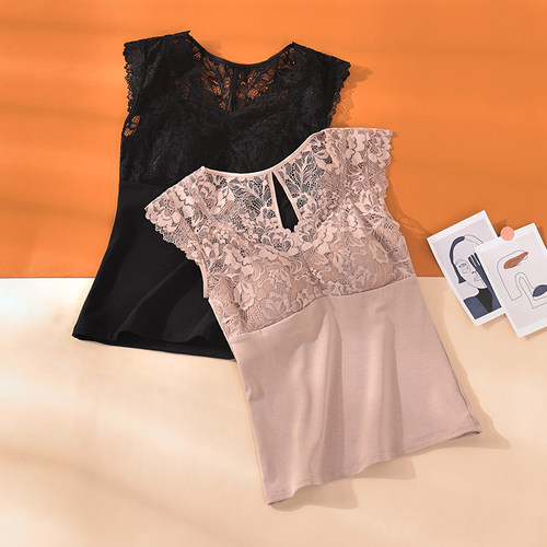 保暖背心加绒带胸垫免穿文胸打底