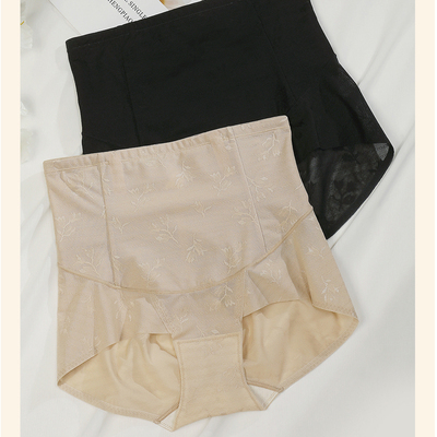 和美中高腰轻奢浮花蕾丝收腹小裤