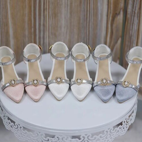 SD16水钻甜心真丝面高跟鞋