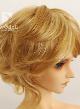 BJD假发叔3分4分6分8分DD巨婴SD娃娃4色仿马海毛 JW047韩式卷