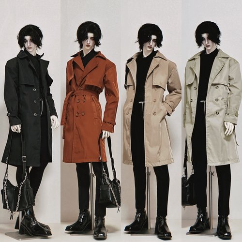 双排扣风衣外套BJD娃娃3分娃衣