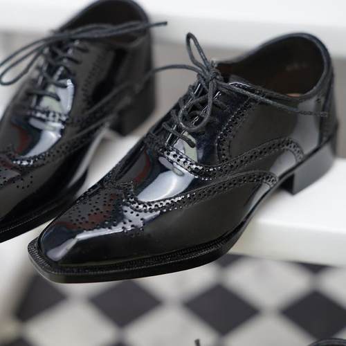 BJD娃鞋ID75壮叔正装皮鞋漆皮