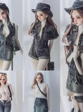 BJD娃衣咔咔星球寄售 三分impl/sd16单品牛仔连衣裙/连体衣/包包