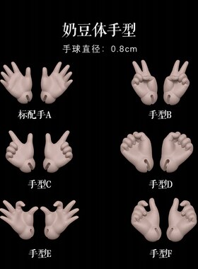 AEDOLL 6分奶豆体素体手型配件 BJD娃娃官方店原创 三万院长预售