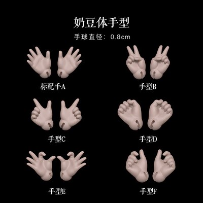 AEDOLL6分奶豆体手型配件BJD娃娃