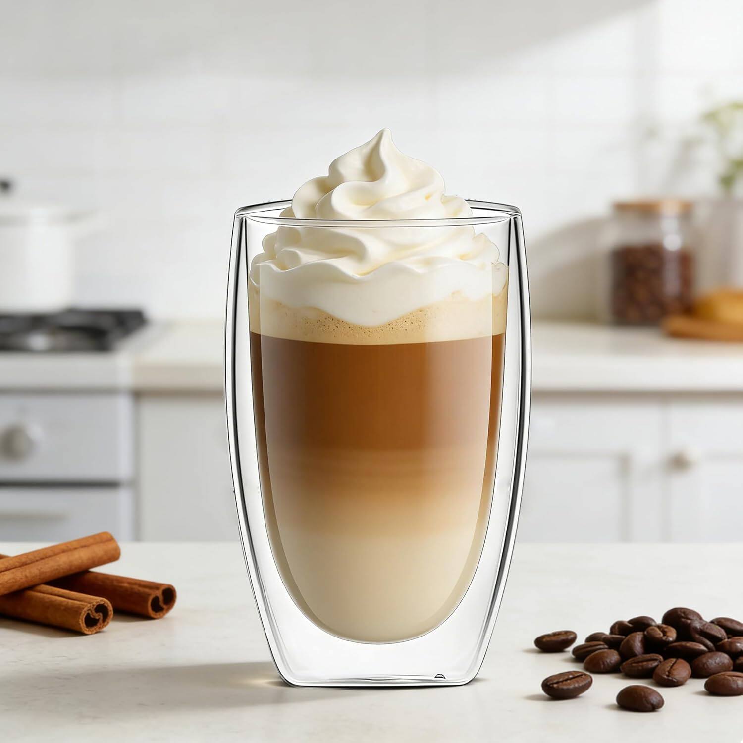 耐热双层玻璃杯咖啡杯透明高硼硅隔热水杯果汁杯办公室防烫泡茶杯