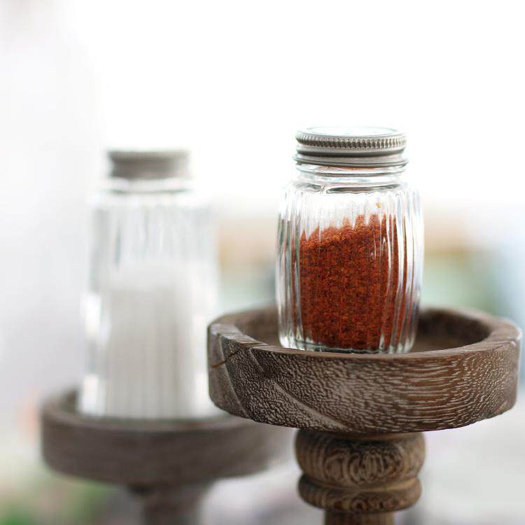 迷你竖纹玻璃带孔调料瓶子烧烤调味瓶胡椒粉椒盐瓶烧烤工具用品