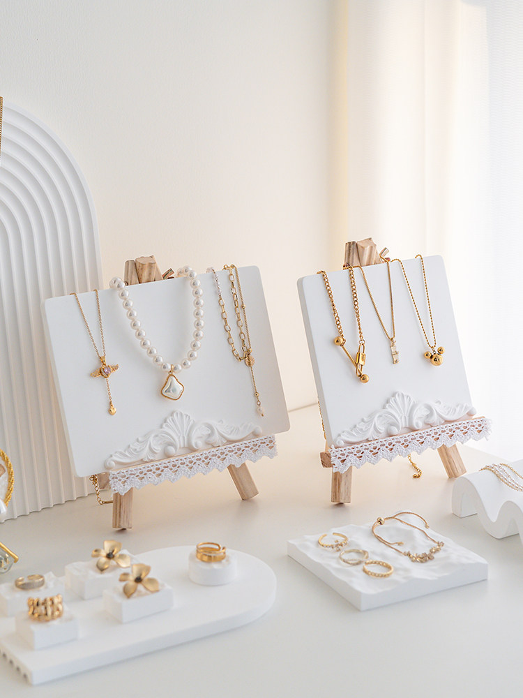 석고 사진 프레임 쥬얼리 목걸이 디스플레이 랙 쥬얼리 보관 매장 카운터 쥬얼리 디스플레이 사진 소품 랙
